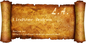 Lindtner Andrea névjegykártya